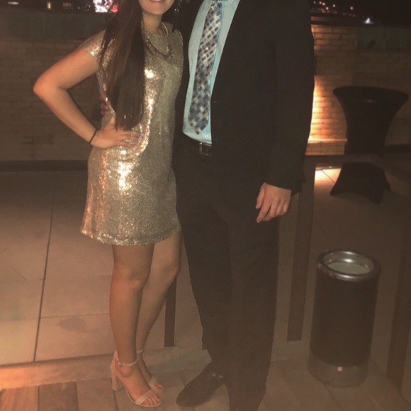 LULU’S - Gold Sequin Mini Dress - Picture 11 of 11